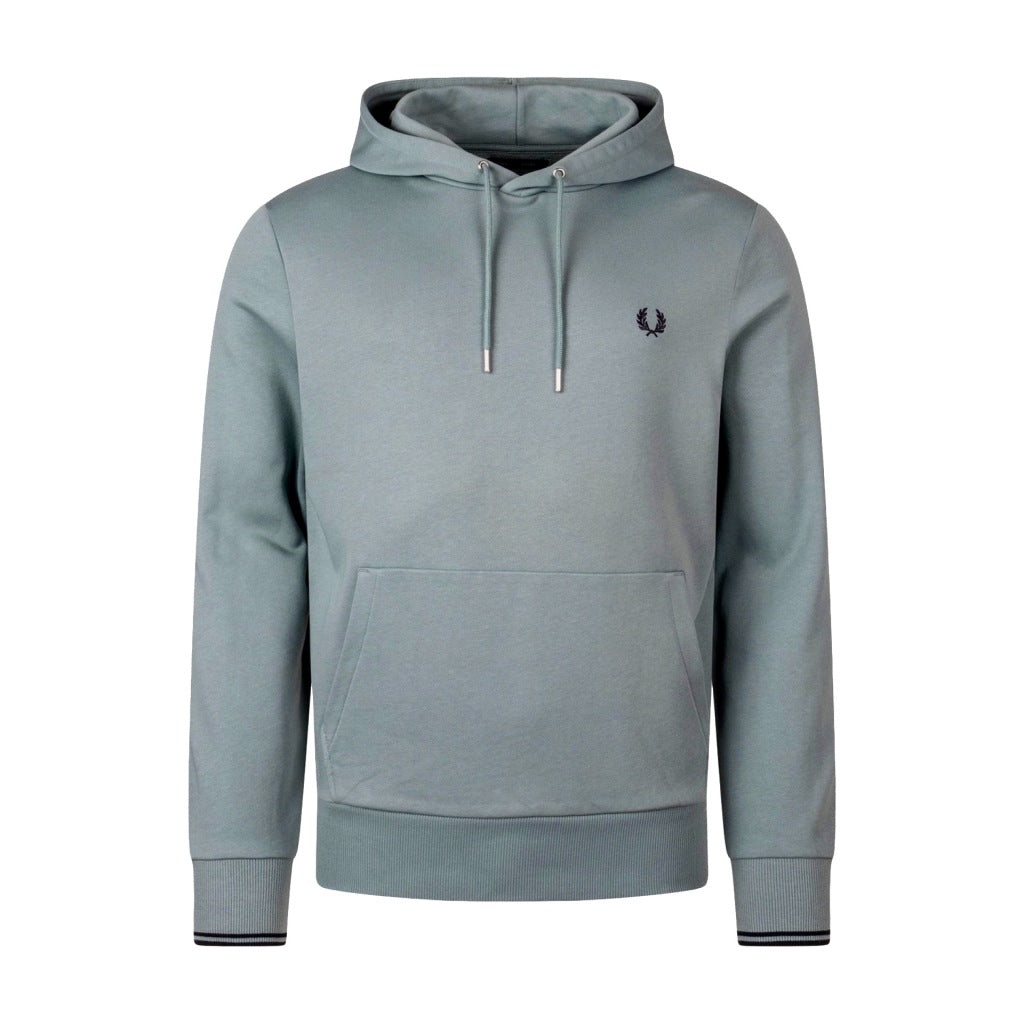FRED PERRY TIPPED HOODED SWEATSHIRT en color VERDE (3)