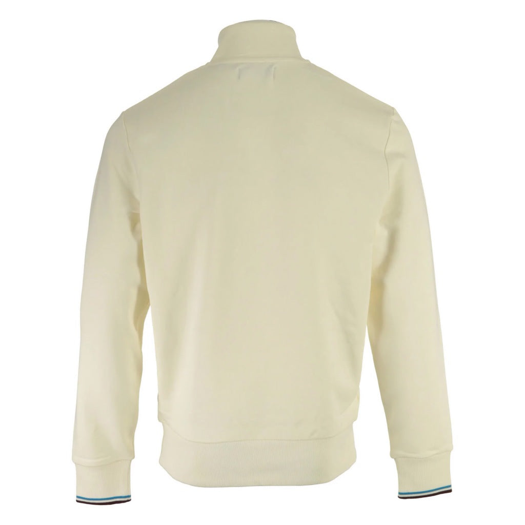 FRED PERRY HALF ZIP SWEATSHIRT en color BLANCO (5)