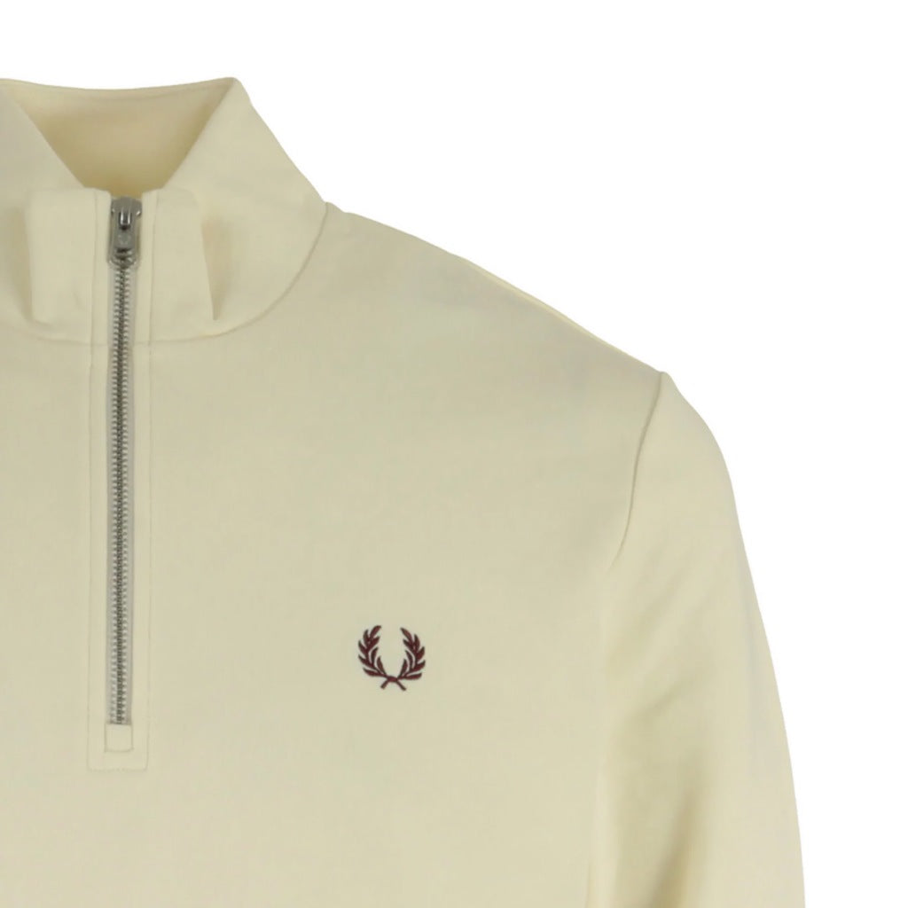 FRED PERRY HALF ZIP SWEATSHIRT en color BLANCO (6)