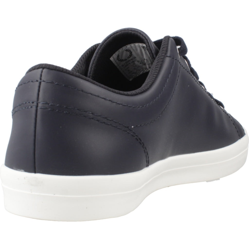 FRED PERRY BASELINE LEATHER en color AZUL (3)