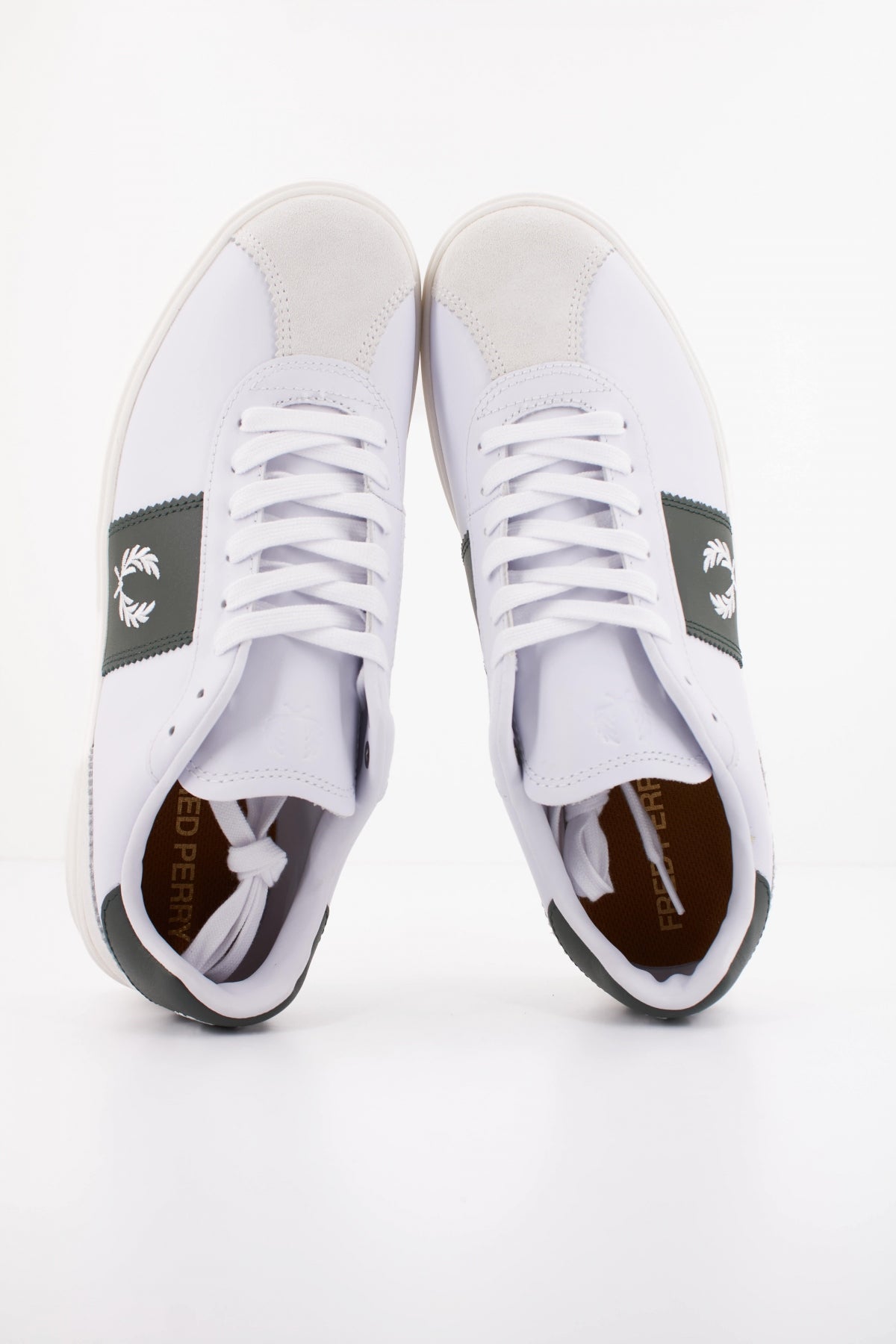 FRED PERRY B LEATHER SUEDE en color BLANCO (3)