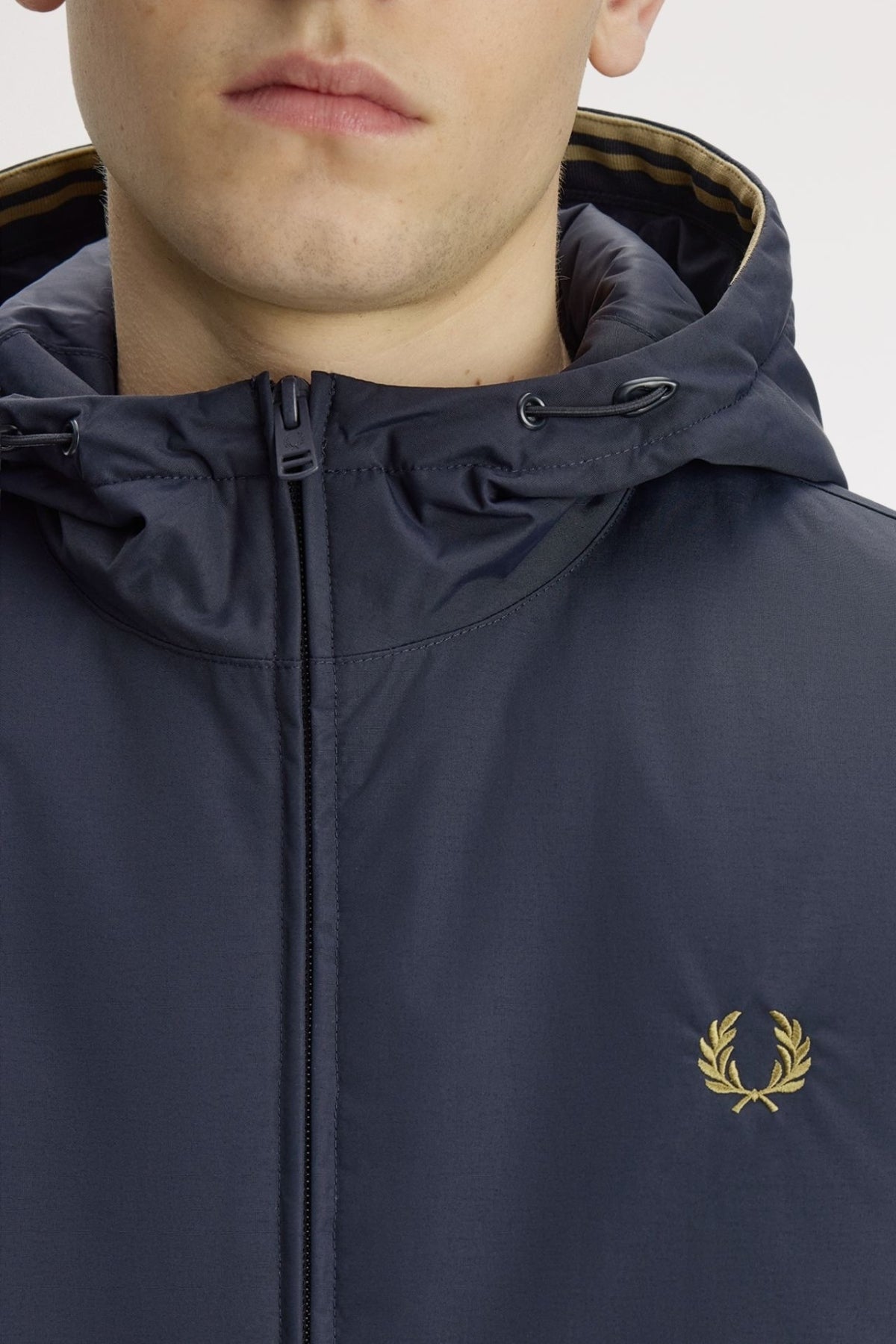 FRED PERRY HOODED BRENTHAM JACKET en color AZUL (5)