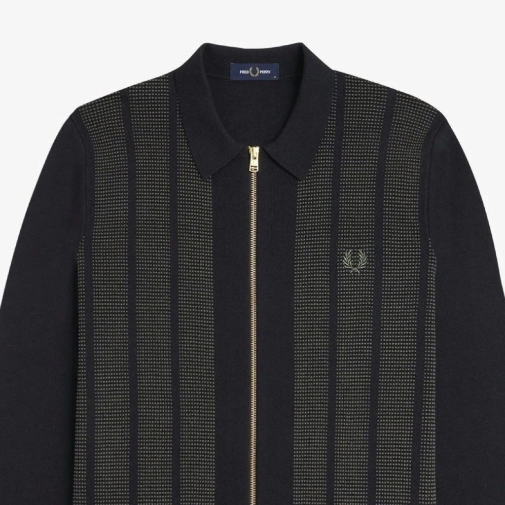 FRED PERRY TEXTURED PANEL ZIP CARDIGAN en color (6)