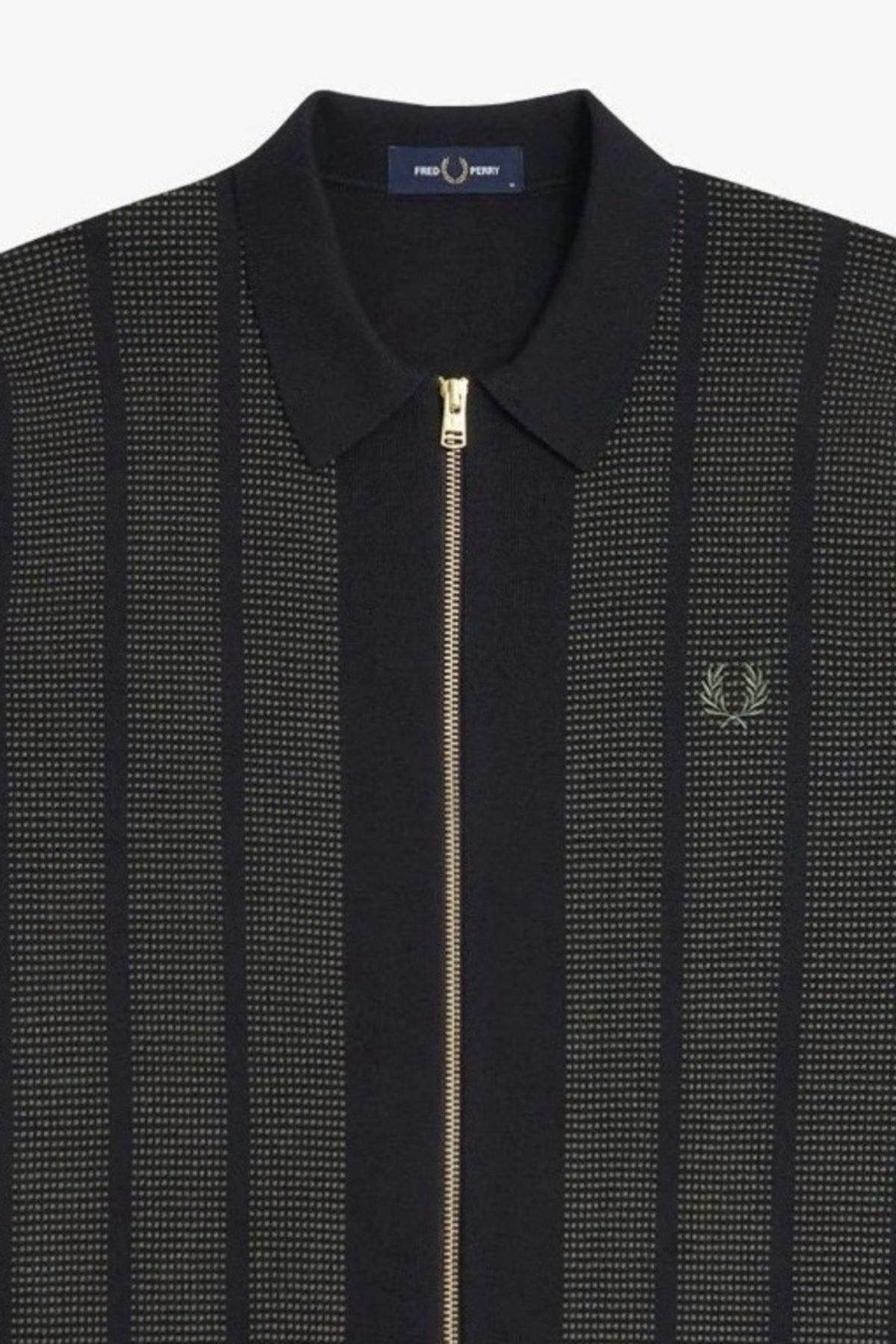 FRED PERRY TEXTURED PANEL ZIP CARDIGAN en color (3)