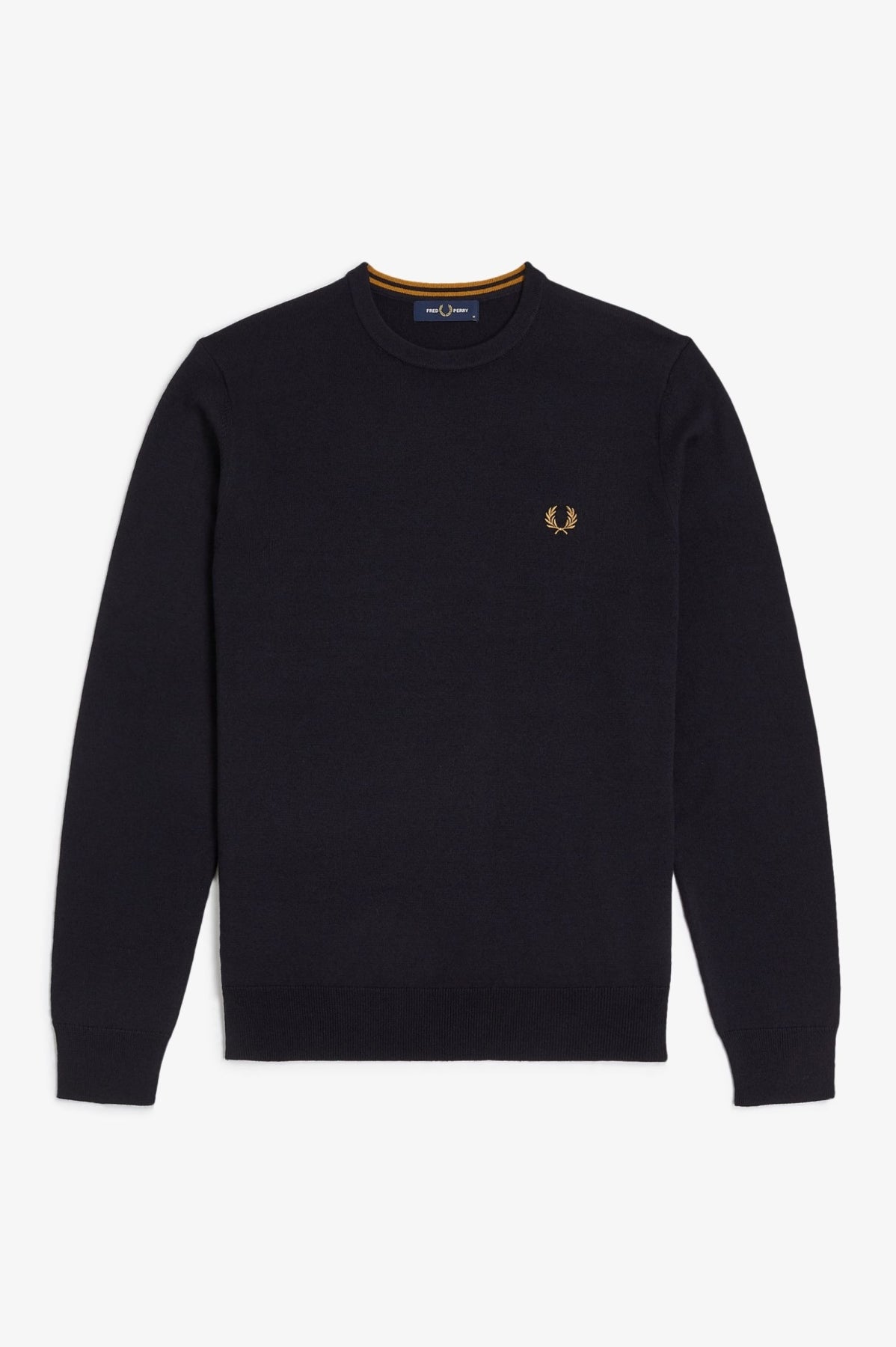 FRED PERRY CLASSIC CREW NECK JUMPER en color AZUL (4)