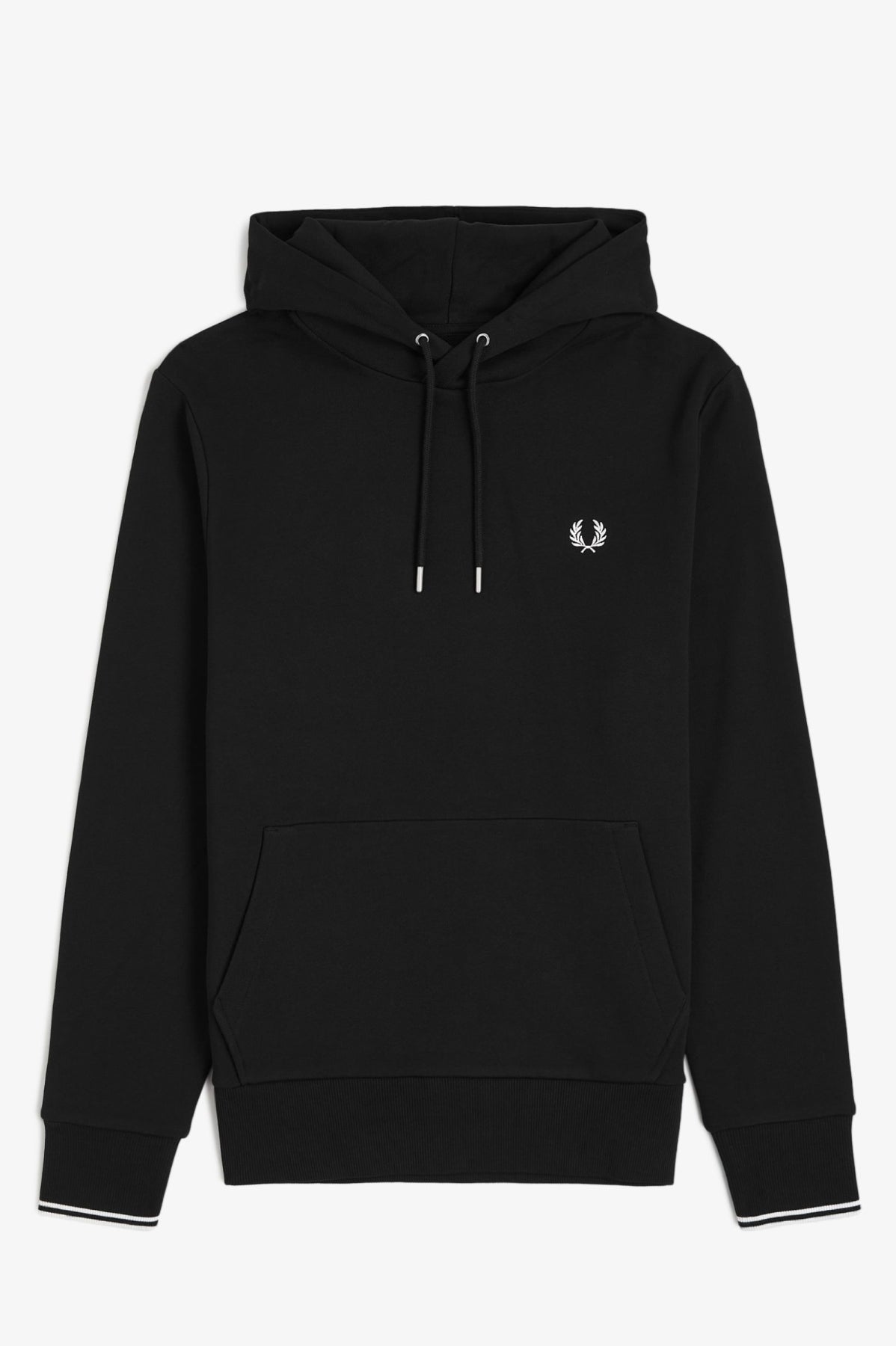 FRED PERRY TIPPED HOODED SWEATSHIRT en color NEGRO (4)