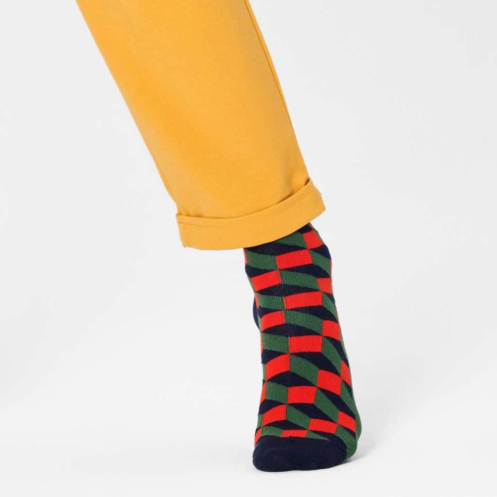 HAPPY SOCKS FILLED OPTIC SOCK en color ROJO (8)