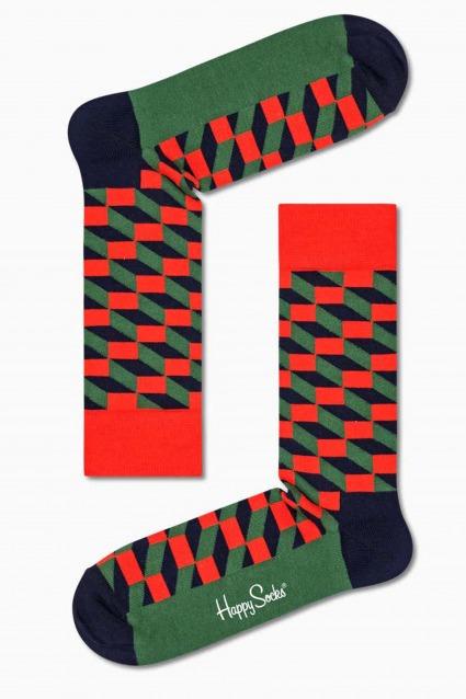 HAPPY SOCKS FILLED OPTIC SOCK en color ROJO (1)