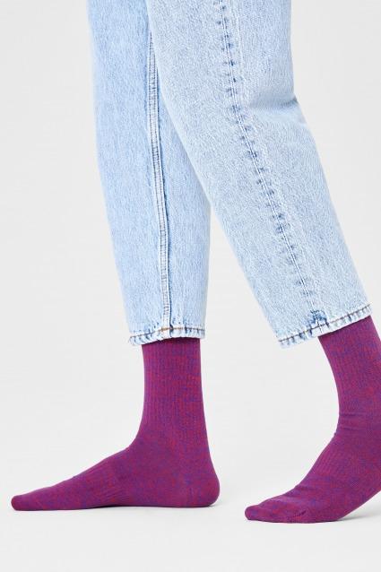 HAPPY SOCKS  IM SOLID THIN CREW SOC en color ROJO  (1)