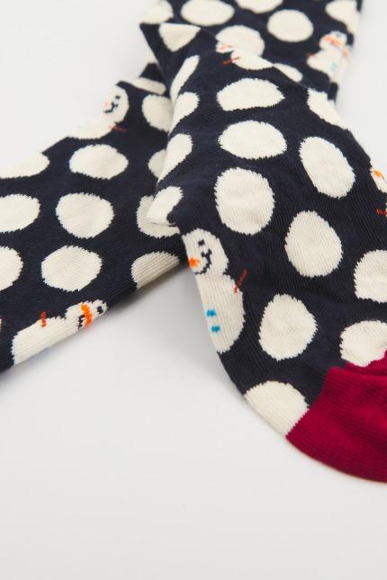 HAPPY SOCKS BIG DOT SNOWMAN en color AZUL (4)