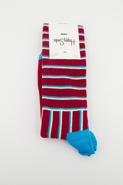 HAPPY SOCKS BLOCKED STRIPE en color ROJO (1)