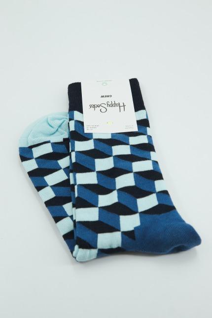 HAPPY SOCKS FILLED OPTIC SOCK en color AZUL (4)