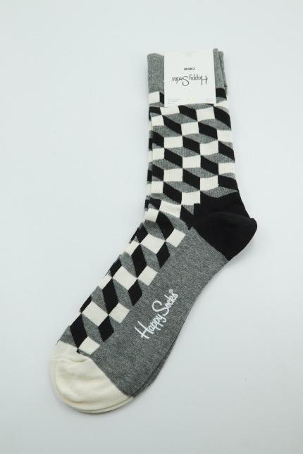 HAPPY SOCKS FILLED OPTIC en color GRIS (2)