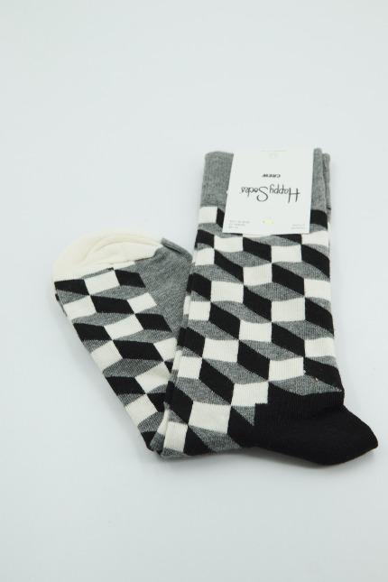 HAPPY SOCKS FILLED OPTIC en color GRIS (4)