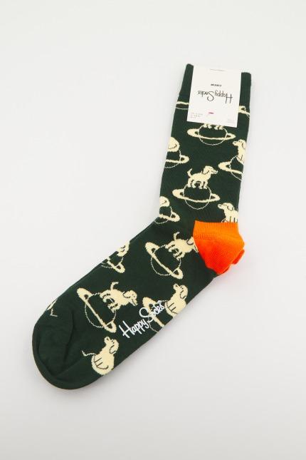 HAPPY SOCKS SPACE DOG en color VERDE (3)