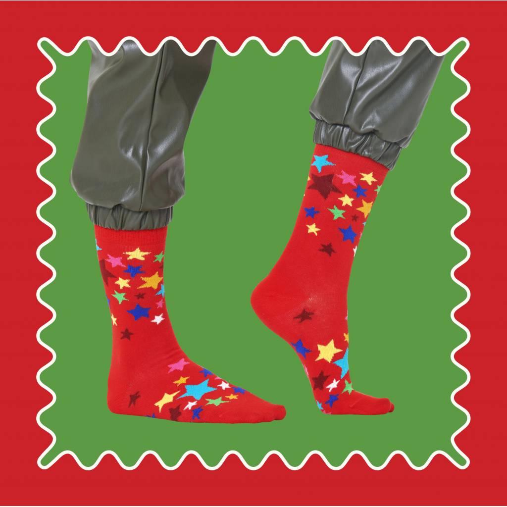 HAPPY SOCKS STARS  en color ROJO  (4)