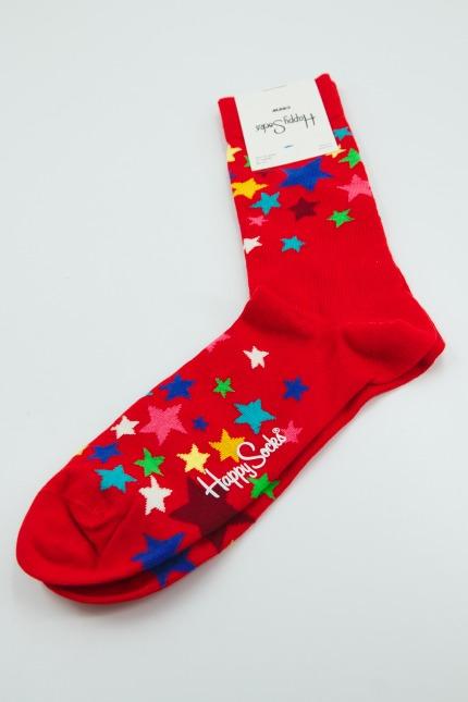 HAPPY SOCKS STARS  en color ROJO  (1)