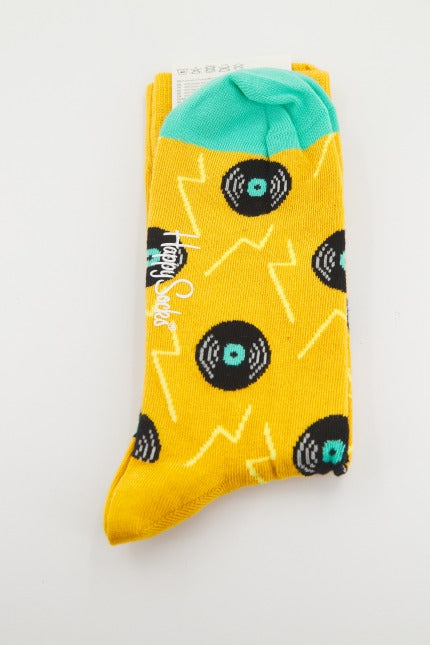 HAPPY SOCKS VINYL en color AMARILLO (1)