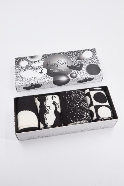HAPPY SOCKS PACK BLACK WHITE SOCKS en color NEGRO (2)