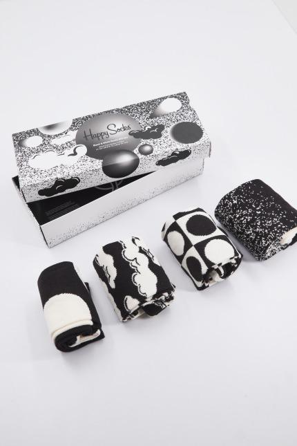 HAPPY SOCKS PACK BLACK WHITE SOCKS en color NEGRO (3)