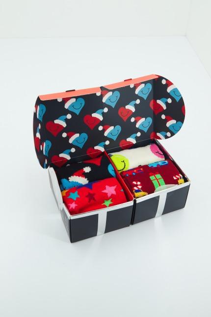 HAPPY SOCKS PACK HOLIDAY VIBES GIFT en color NEGRO (3)
