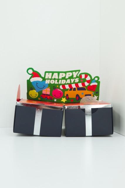 HAPPY SOCKS PACK HOLIDAY VIBES GIFT en color NEGRO (4)