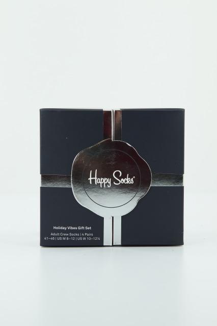 HAPPY SOCKS PACK HOLIDAY VIBES GIFT en color NEGRO (5)