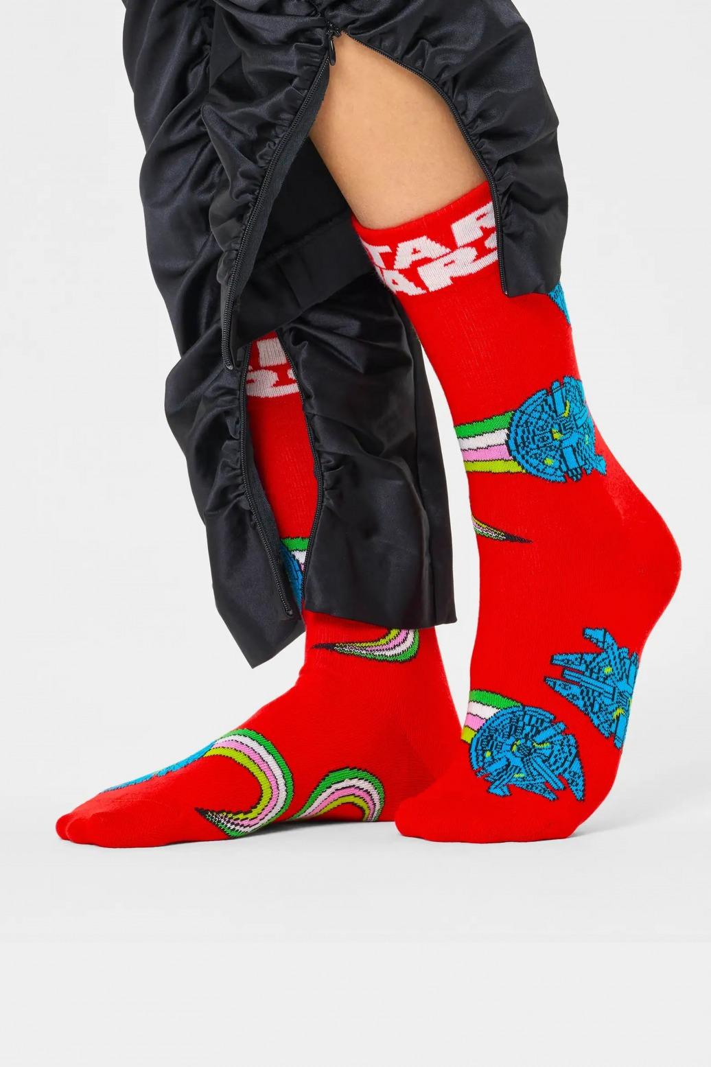 HAPPY SOCKS STAR WARS MILLENNIUM FALCON en color ROJO (2)