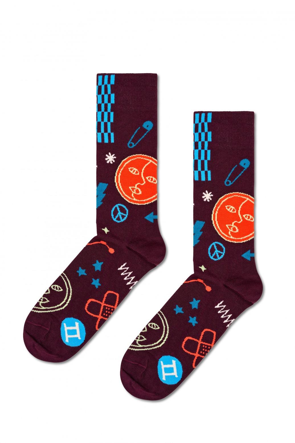 HAPPY SOCKS GEMINI SOCK en color BURDEOS (1)