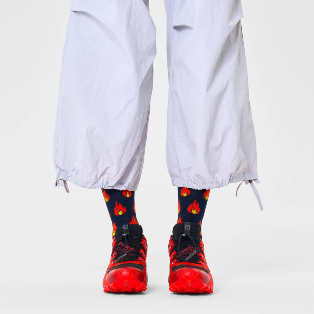 HAPPY SOCKS FLAMES SOCK en color ROJO (6)