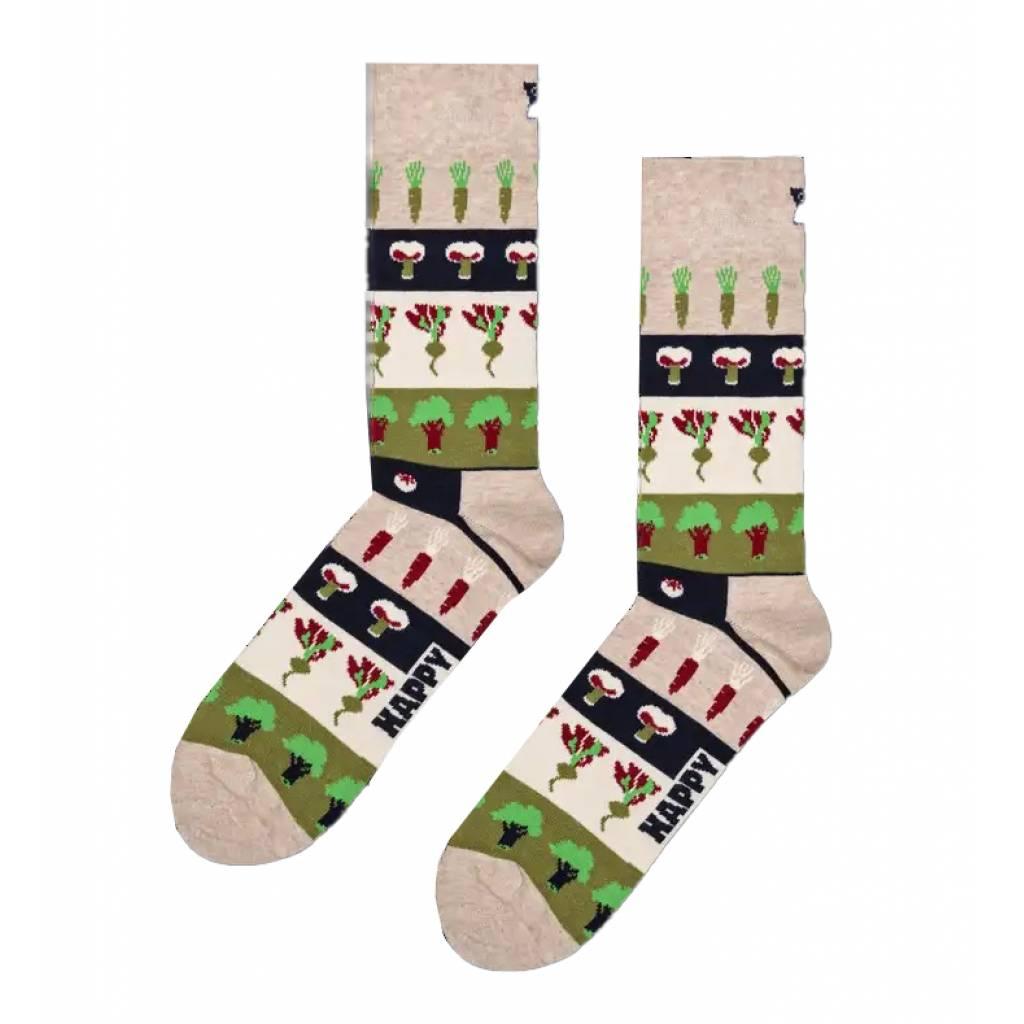 HAPPY SOCKS VEGGIE STRIPE SOCK en color BEIS (4)