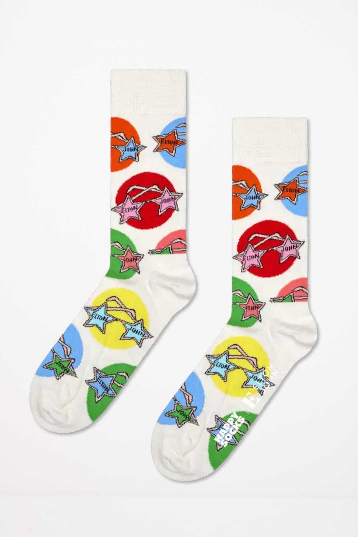 HAPPY SOCKS ELTON GLASSES en color BLANCO (1)