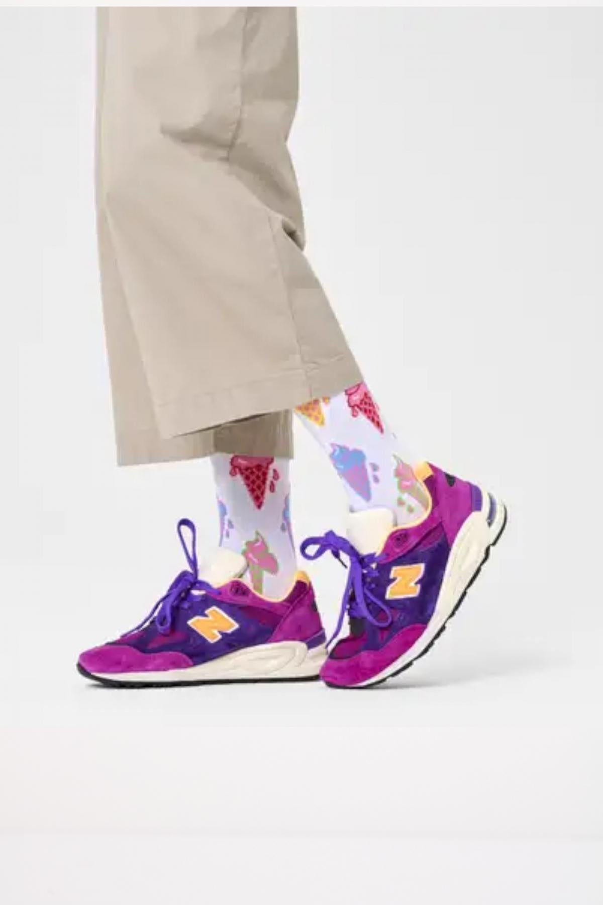 HAPPY SOCKS ICE CREAM en color BLANCO (3)