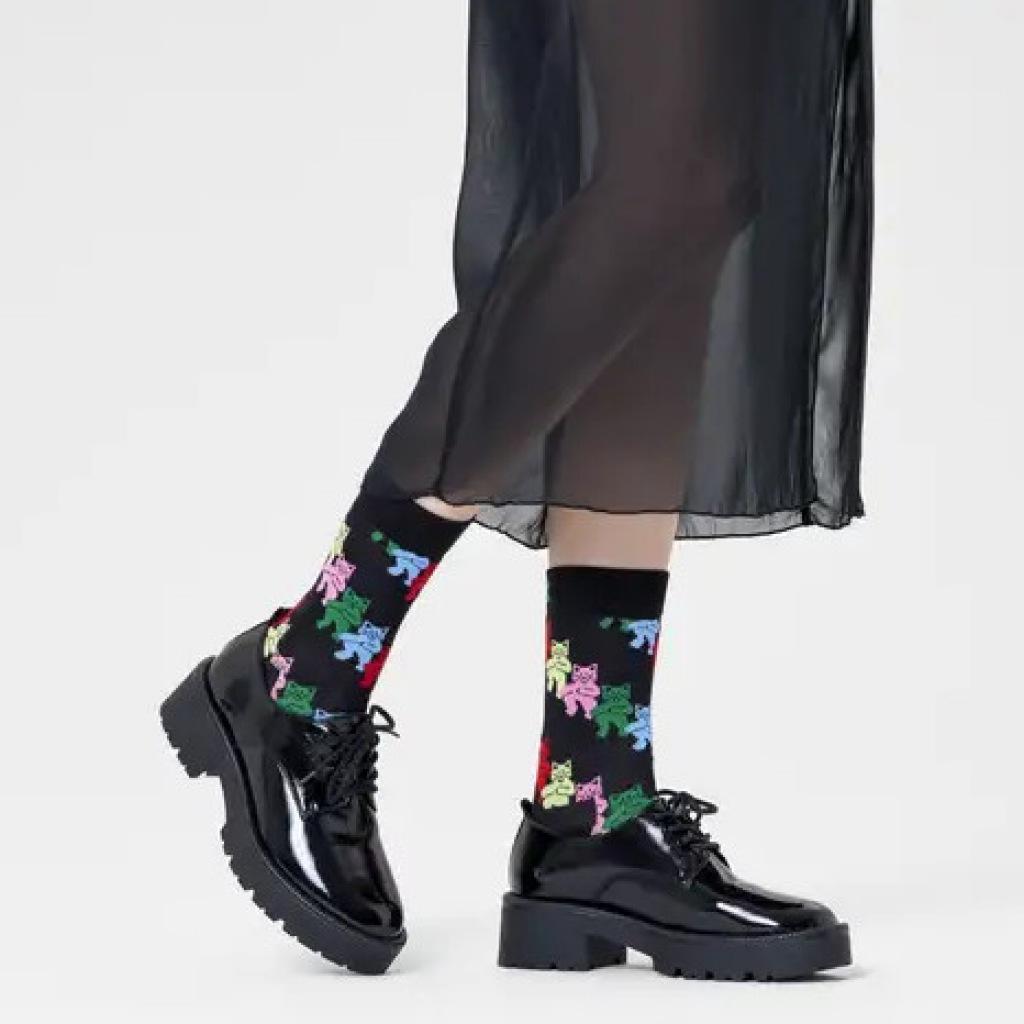 HAPPY SOCKS DANCING CATS en color NEGRO (4)