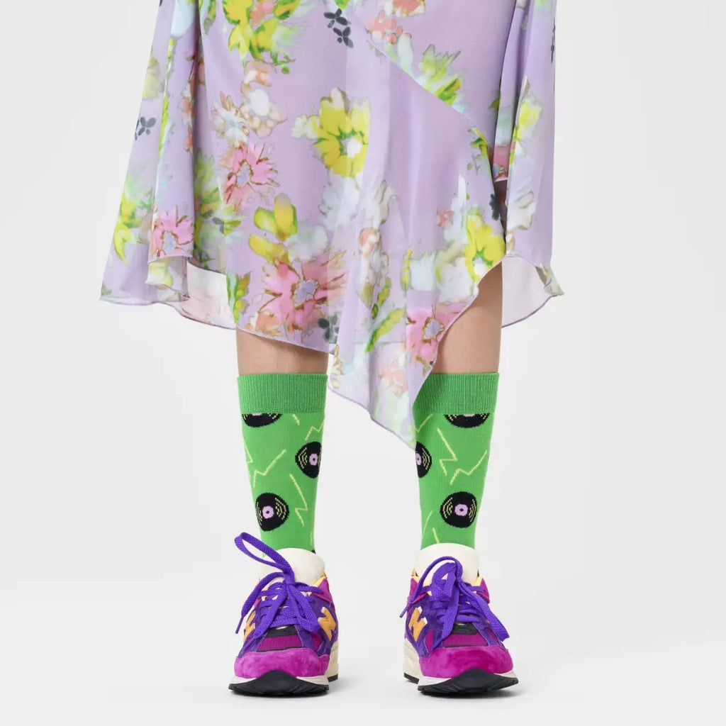 HAPPY SOCKS VINYL GREEN SOCK en color VERDE (4)