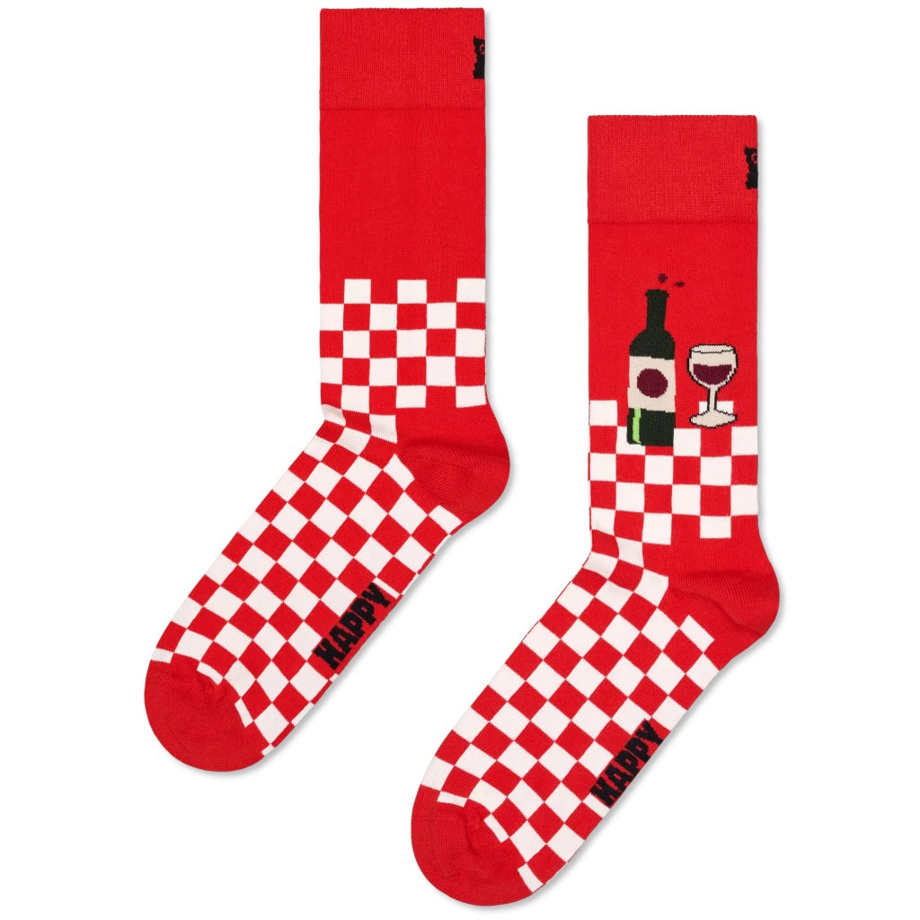 HAPPY SOCKS WINE AND DINE en color ROJO  (3)