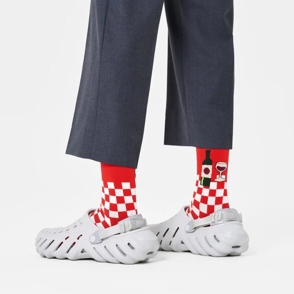 HAPPY SOCKS WINE AND DINE en color ROJO  (4)