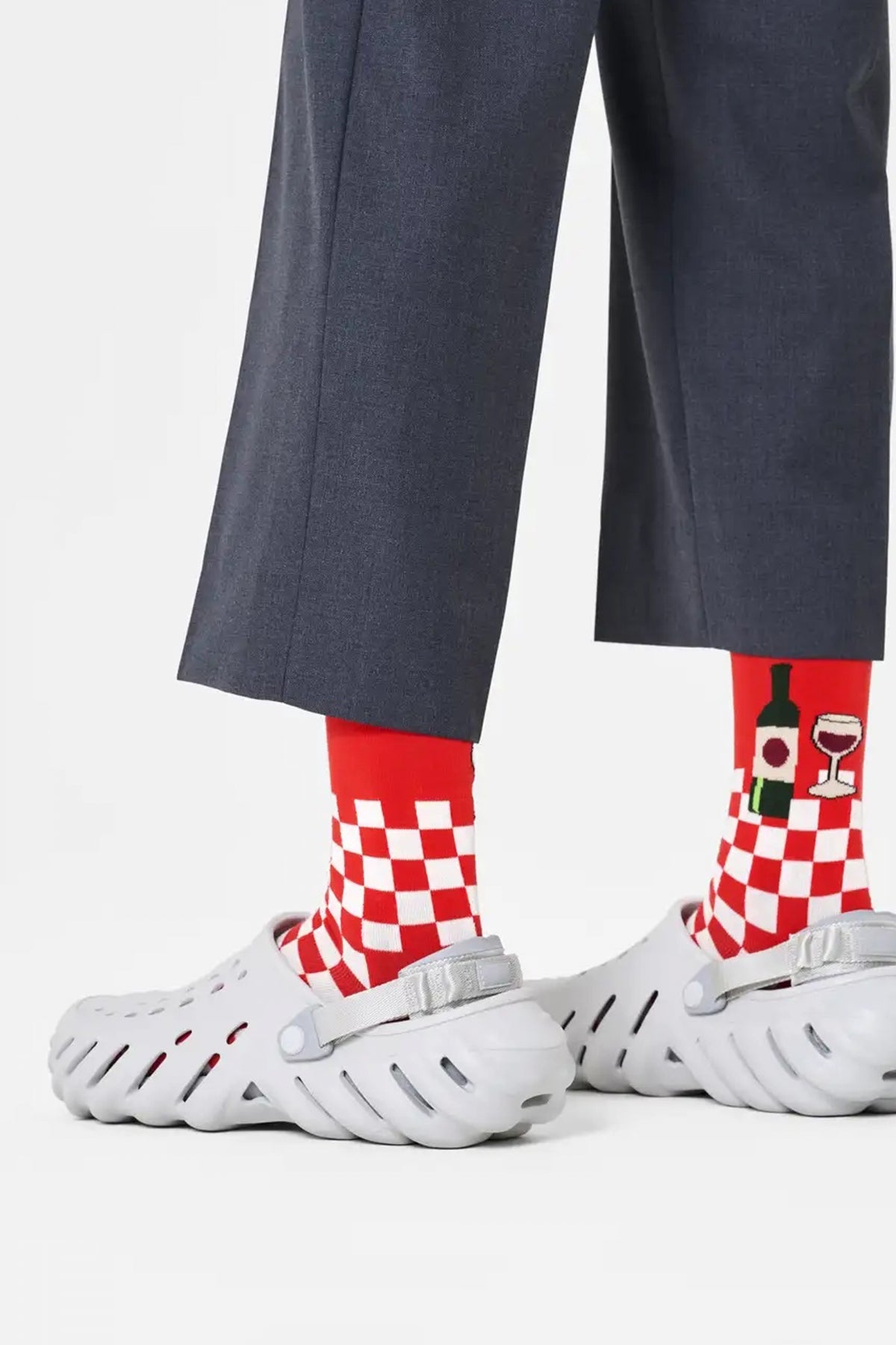 HAPPY SOCKS WINE AND DINE en color ROJO  (2)