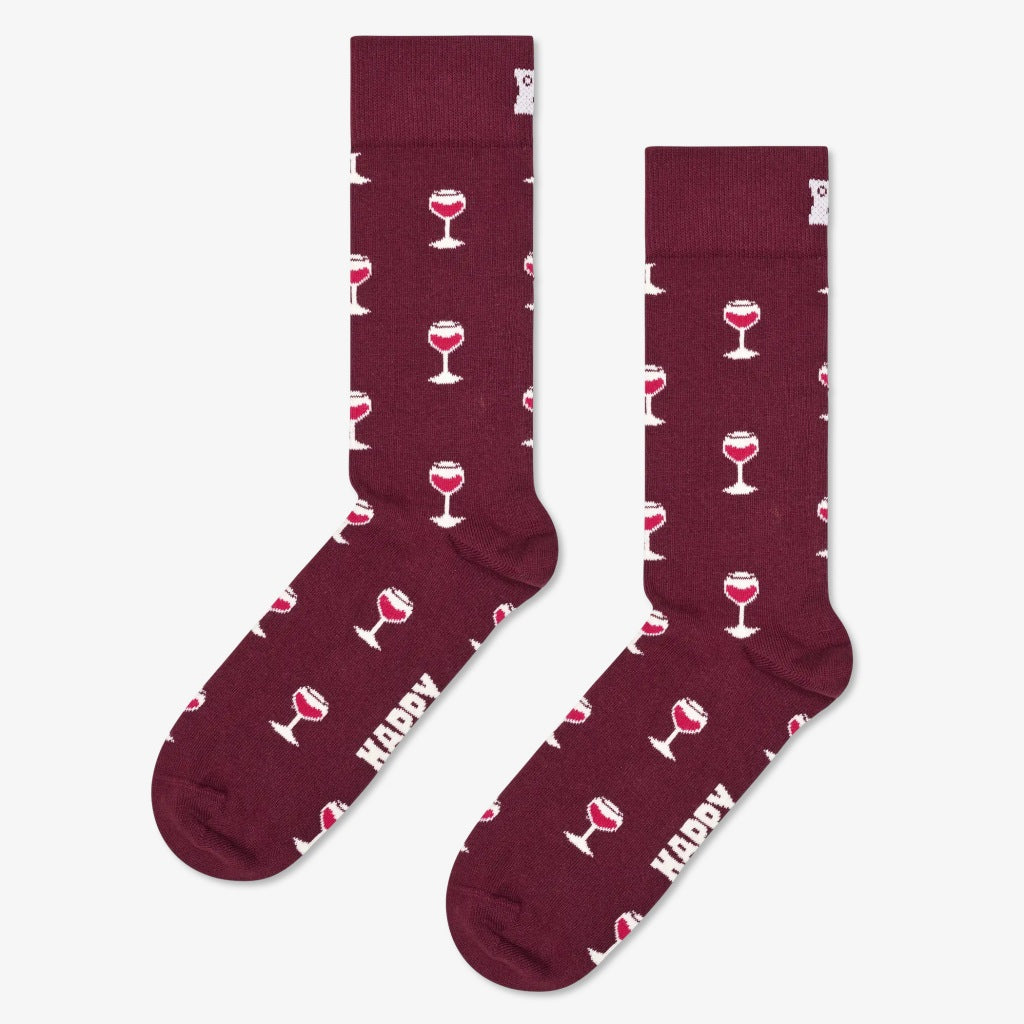 HAPPY SOCKS GLASS OF WINE SOCK en color BURDEOS (3)