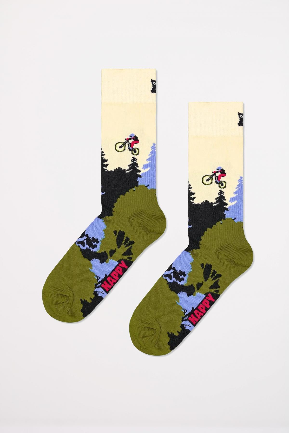 HAPPY SOCKS MOUNTAIN BIKE SOCK en color VERDE (1)