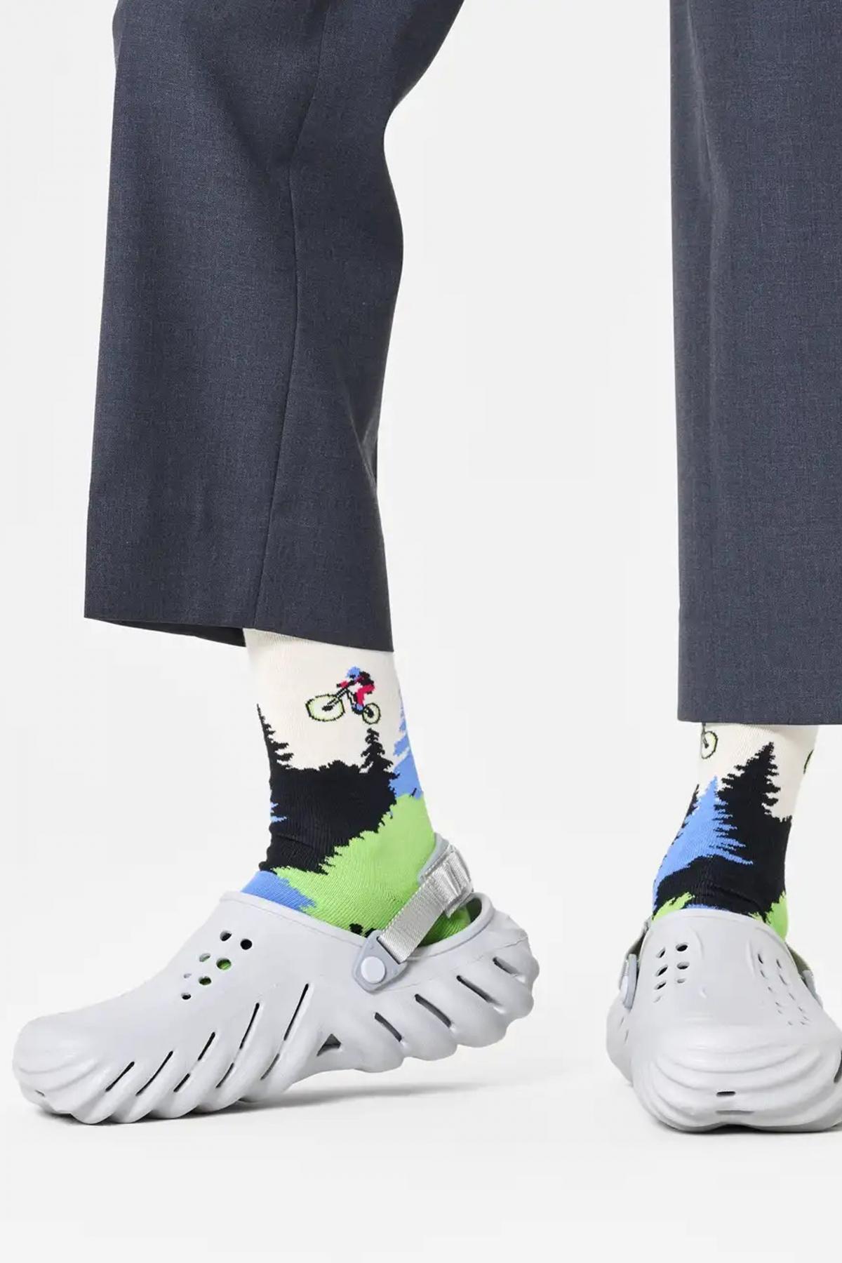 HAPPY SOCKS MOUNTAIN BIKE SOCK en color VERDE (2)