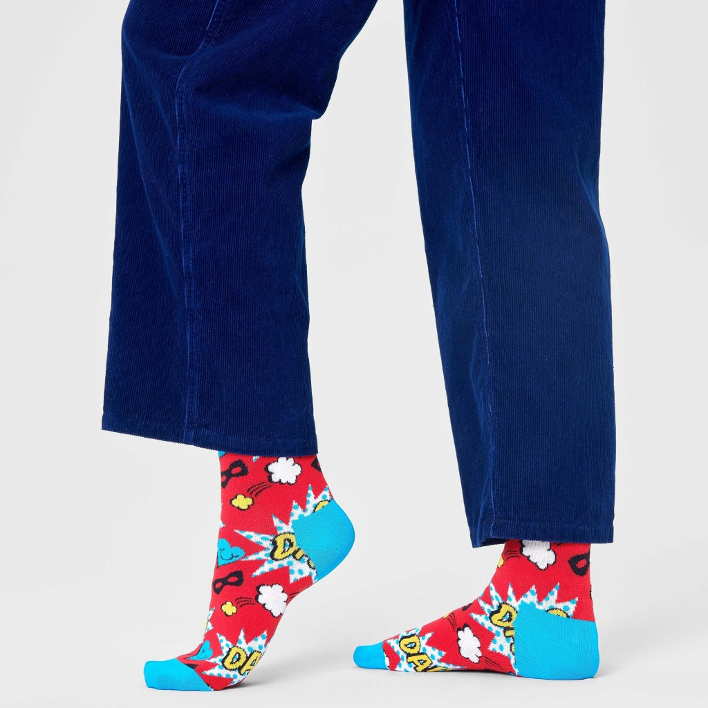 HAPPY SOCKS DAD en color ROJO (5)