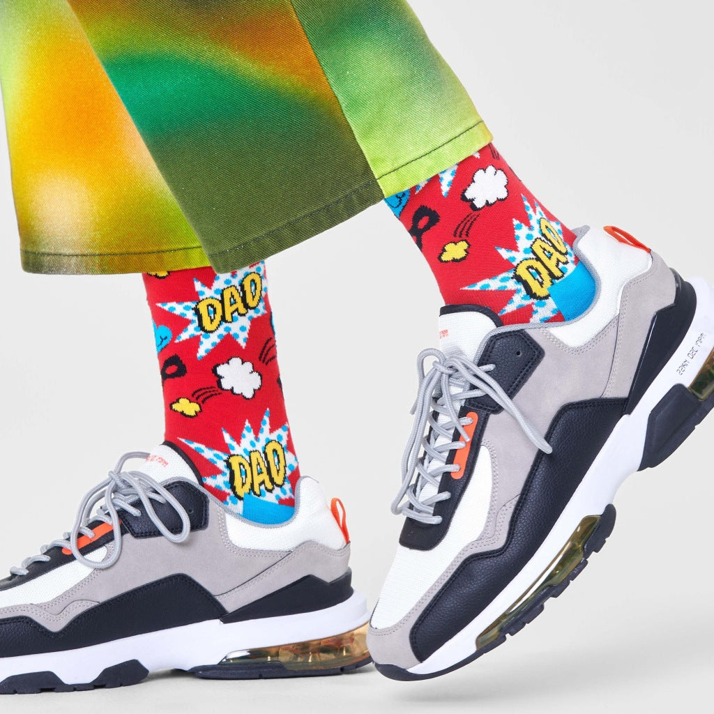 HAPPY SOCKS DAD en color ROJO (6)