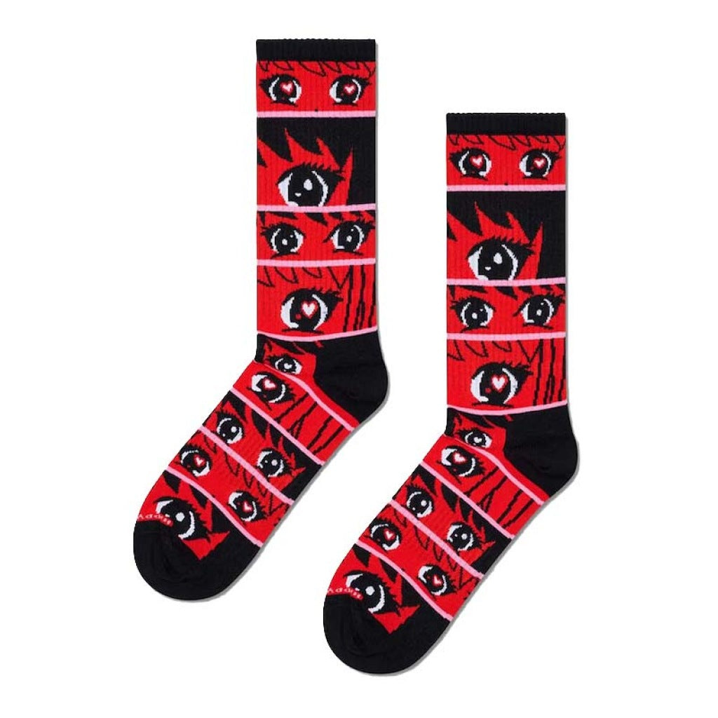 HAPPY SOCKS ANIME STRIPES en color ROJO (4)