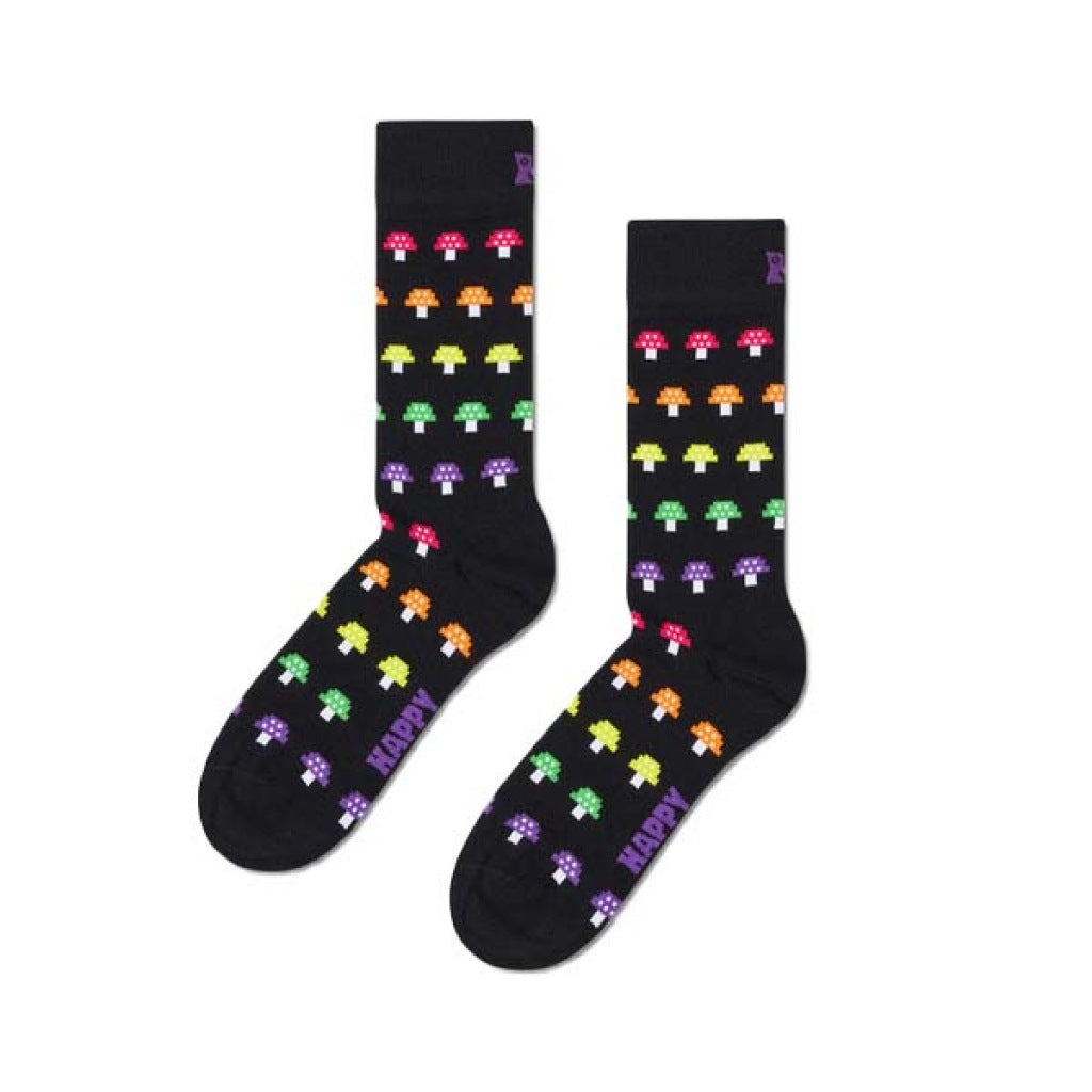 HAPPY SOCKS MUSHROOM STRIPE en color NEGRO (4)