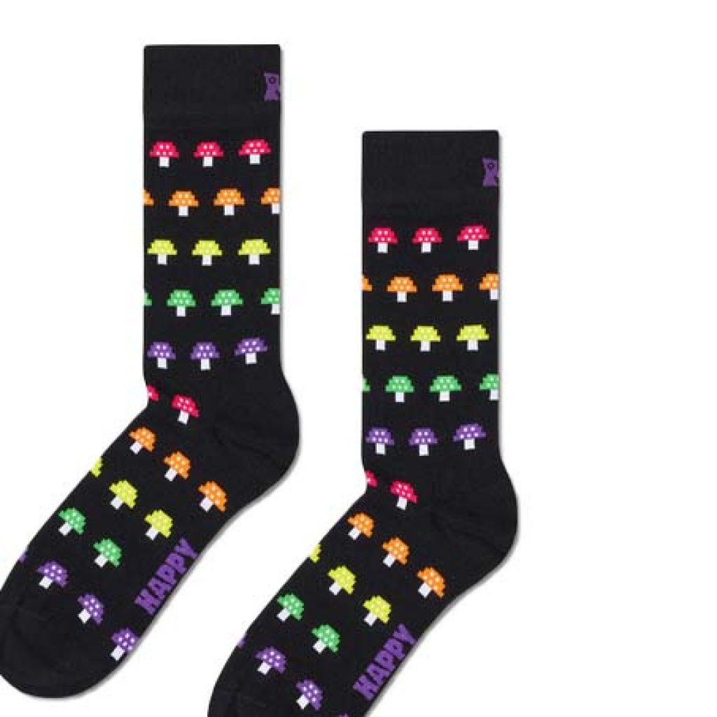 HAPPY SOCKS MUSHROOM STRIPE en color NEGRO (5)