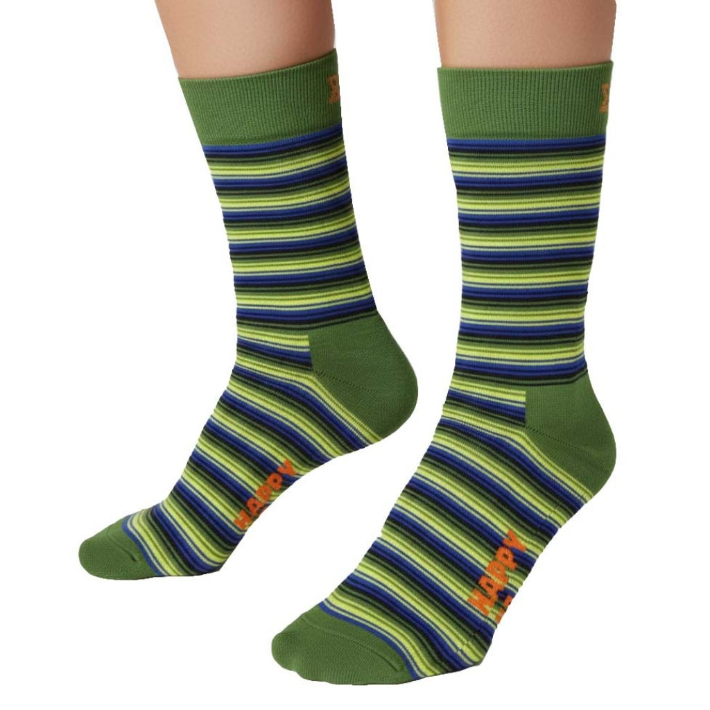 HAPPY SOCKS MINI STRIPE en color VERDE (4)