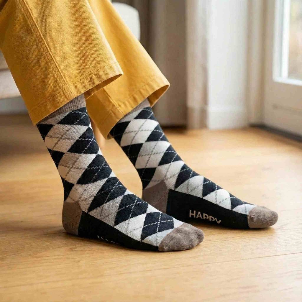 HAPPY SOCKS ARGYLE en color NEGRO (6)