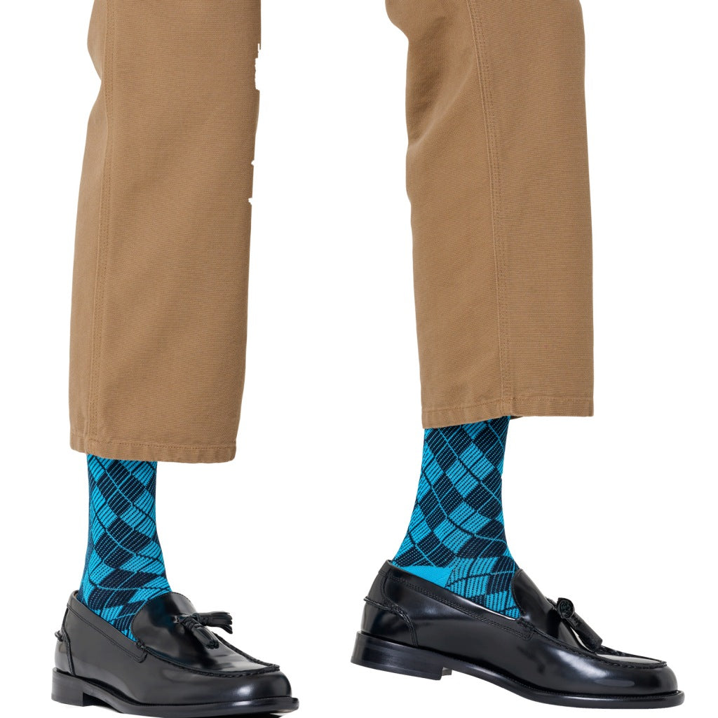 HAPPY SOCKS MINI ARGYLE JAQUARD en color AZUL (4)