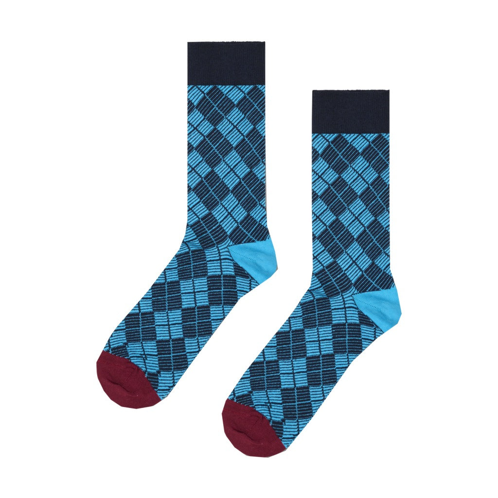 HAPPY SOCKS MINI ARGYLE JAQUARD en color AZUL (5)